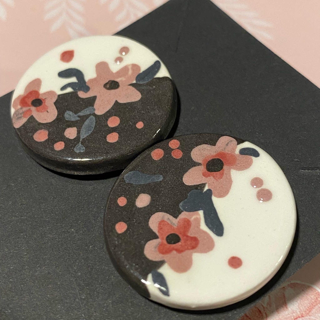 Floral Ceramic Earrings